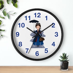 Disney Mary Poppins Wooden Clock, Disney Clock, Disney Mary Poppins Gift, Disney Décor, Mary Poppins Home Décor, Office Bedroom Living Room