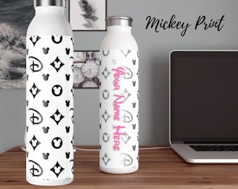 CUSTOM Disney Mickey "D" Print Stainless Steel Water Bottle, Mickey Tumbler, Disney Water Bottle, Custom Tumbler, Mickey Water Bottle