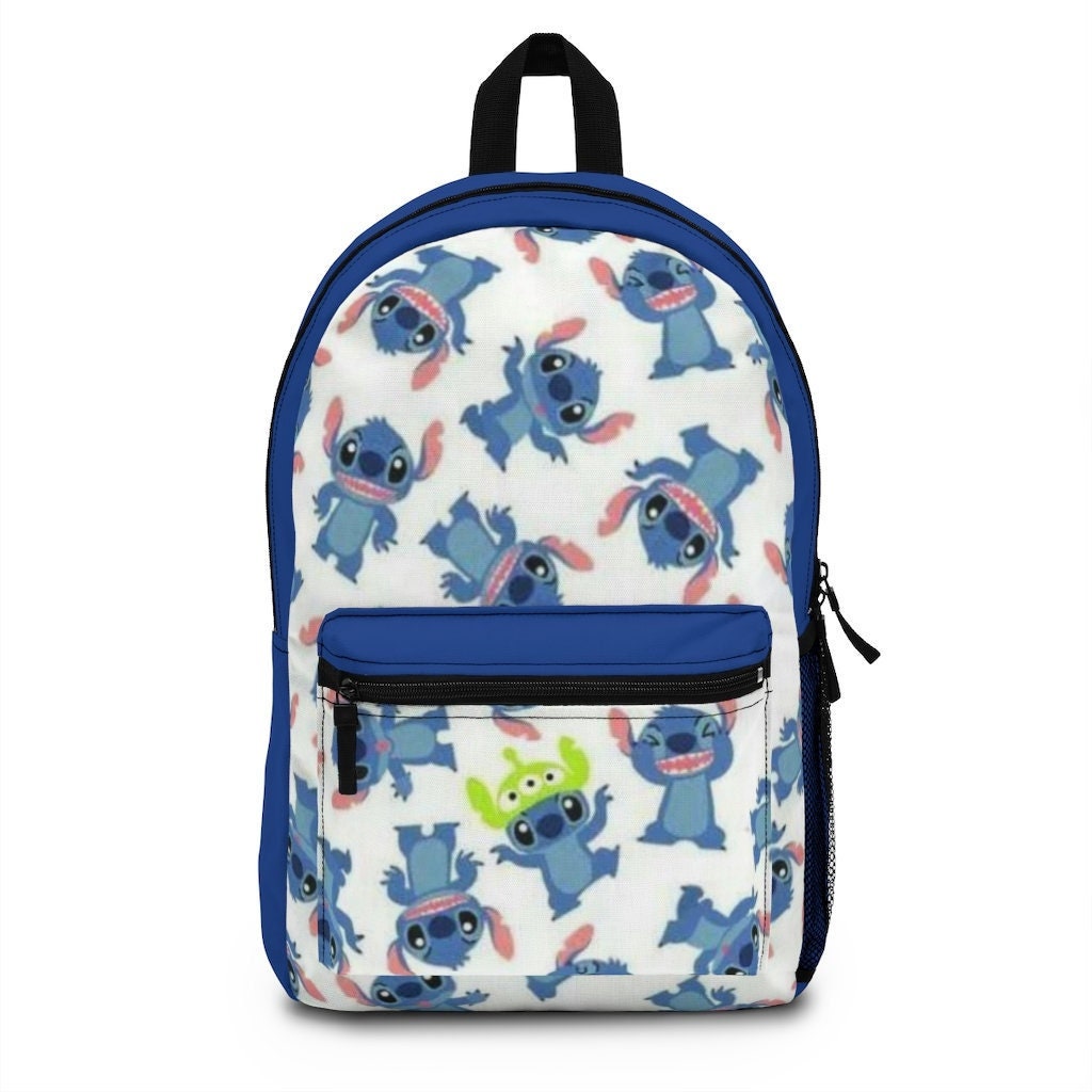Lilo and Stitch Girl's Boy's Adult's 16 Inch School Backpack Bag (One Size,  Blue)