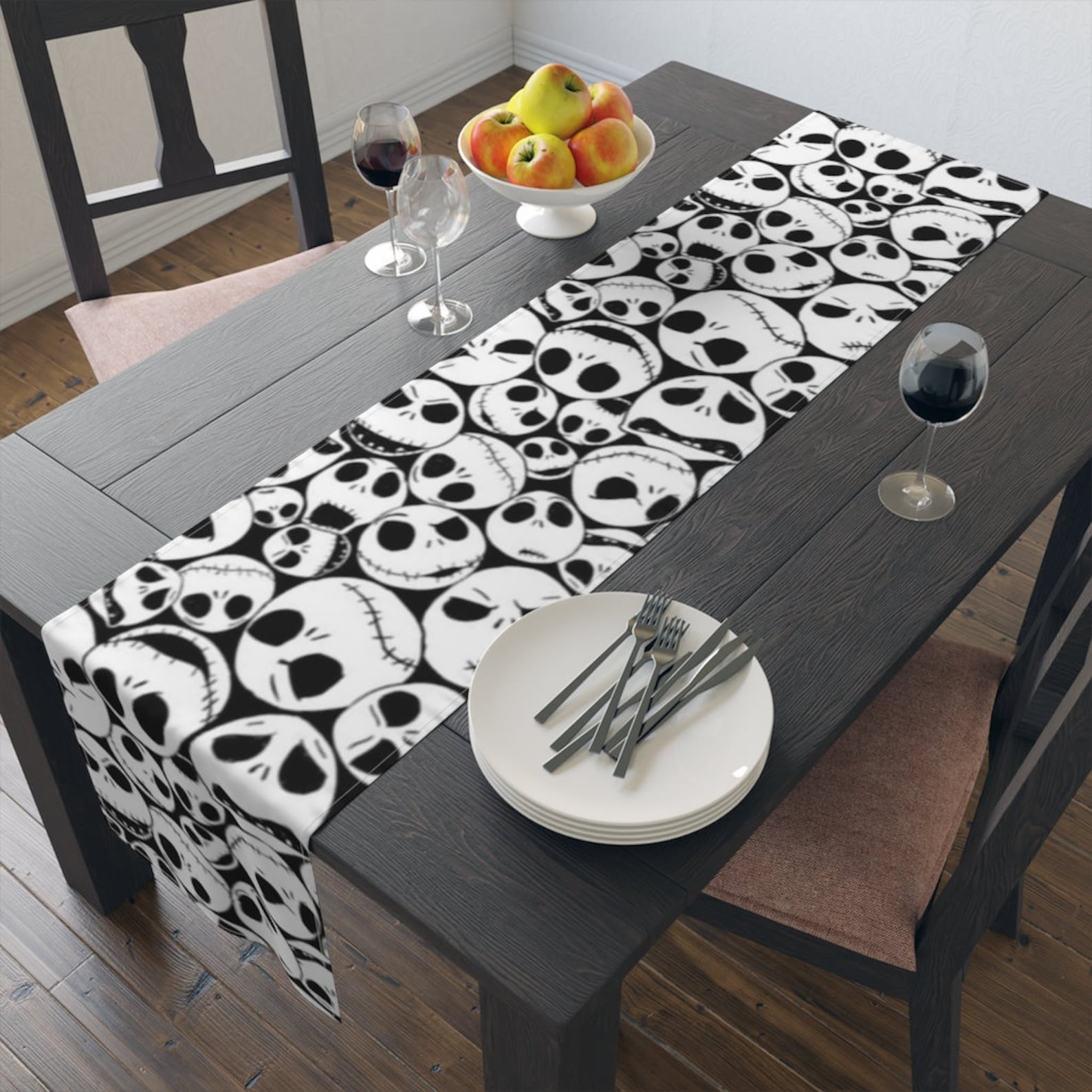 Nightmare Before Christmas Cotton Table Runner Disney Table Runner Jack Skellington Dcor Disney Dcor Jack Skellington Table Runner