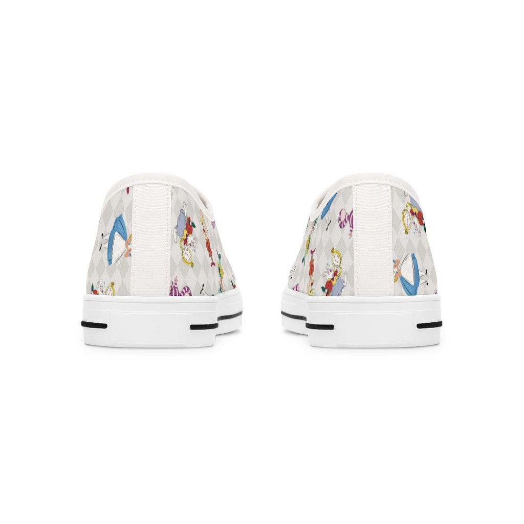 Discover Disney Alice in Wonderland Women's Low Top Sneakers, Cheshire Cat Shoes