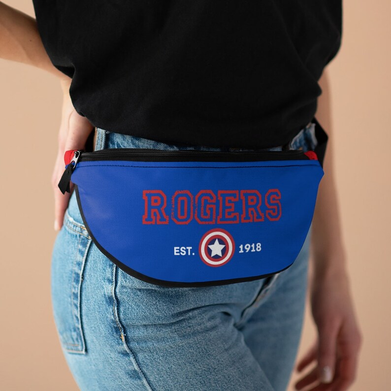 Mar vel Steve Rogers AKA Captain America Fanny Pack, A vengers Bag, Mar vel Fanny Pack, Mar vel Gift, A vengers Fanny Pack, Captain America afbeelding 3