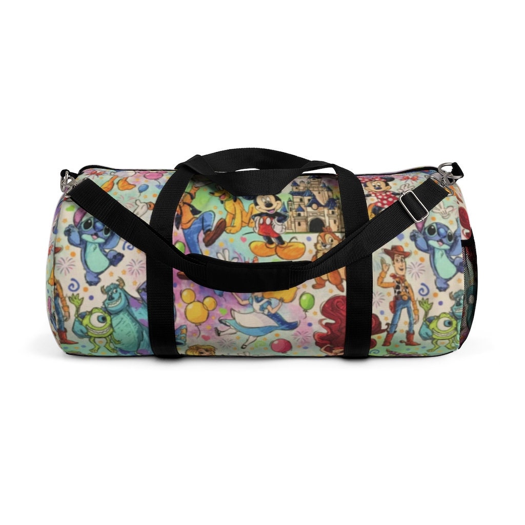 Discover Disney Characters Duffel Bag, Disney Duffel Bag, Mickey Mouse Bag