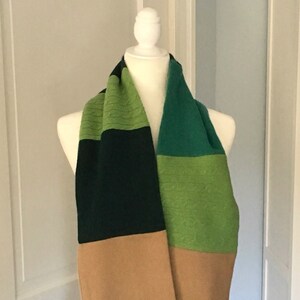 DIOR Oblique Scarf Deep Green And Khaki Wool - Men