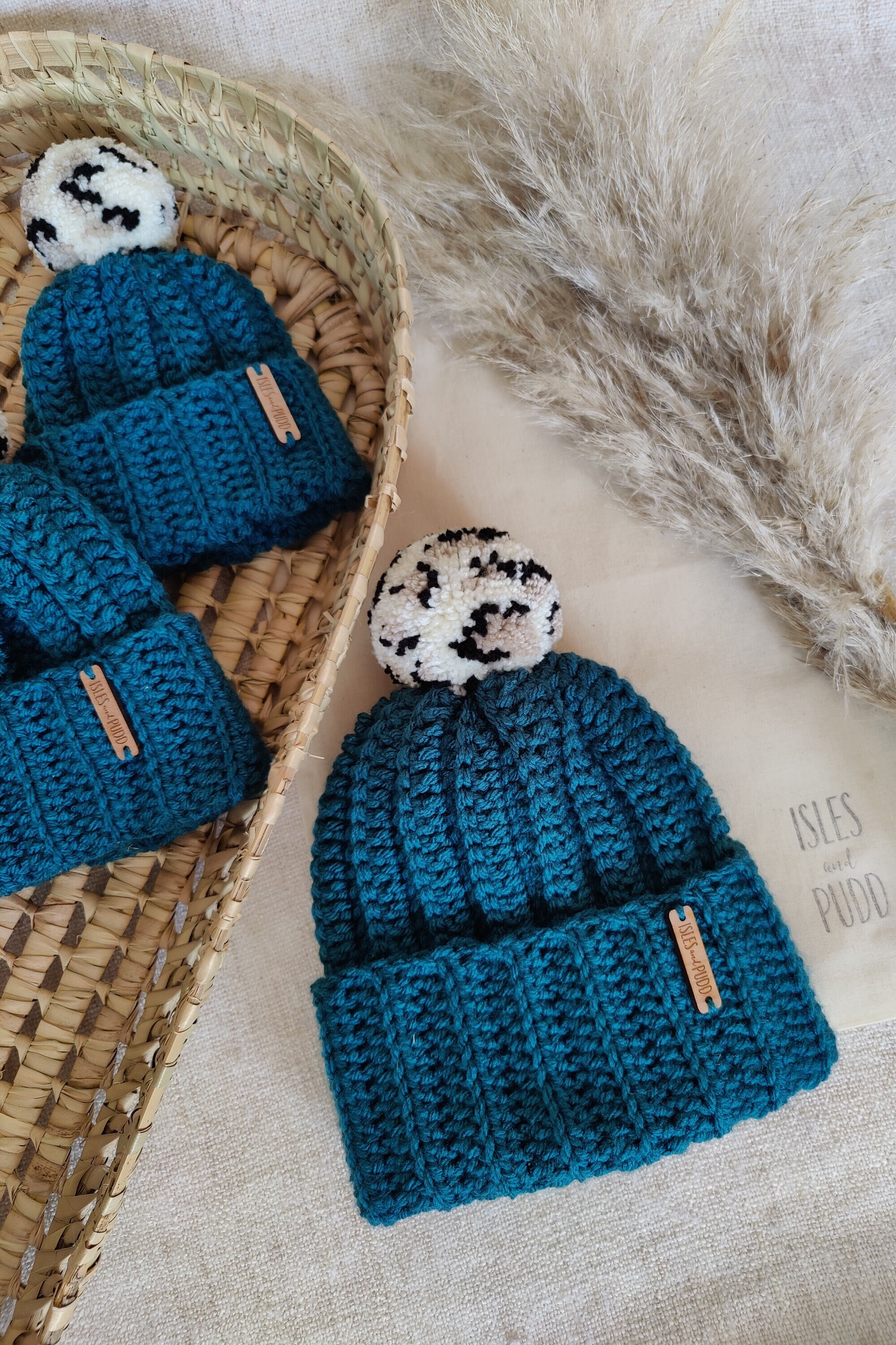 Leopard Print Pom Pom Bobble Hat in the UK Baby Bobble Hat Etsy