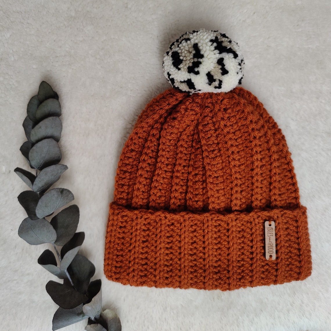 Leopard Print Pom Pom Bobble Hat in the UK Baby Bobble Hat Etsy