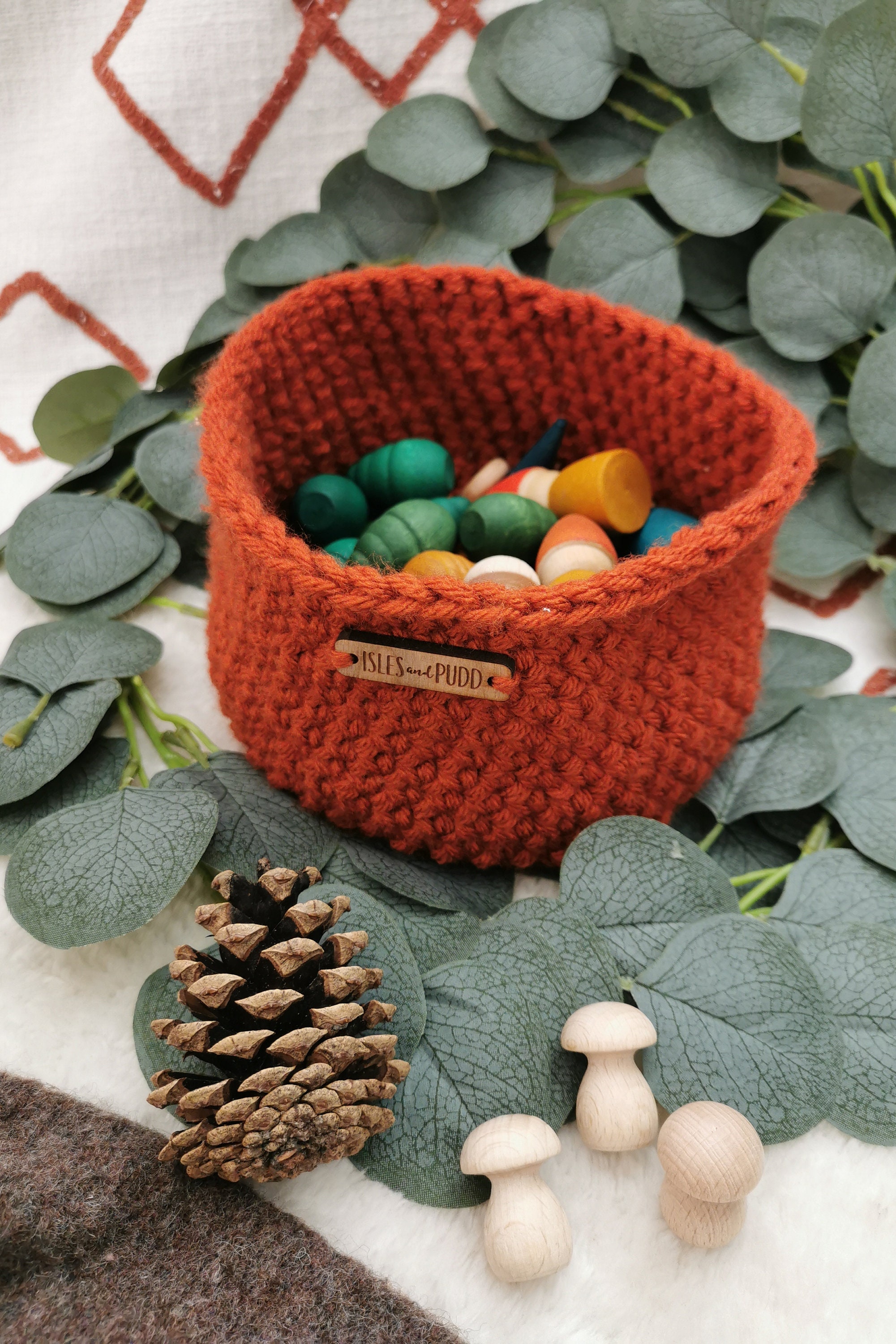 Storage Basket Montessori Basket Montessori Play Handmade Etsy UK