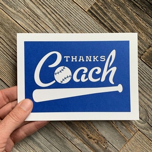 Thank You Coach Card, Thanks Coach Card, Baseball Coach Thanks Card, Softball Coach Thank You Card, Softball Coach Card, Baseball Coach Card