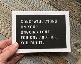 Sarcastic Anniversary Card, Schitt's Creek card, Anniversary Card for Parents, Anniversary Card for Friends, Funny Anniversary Card