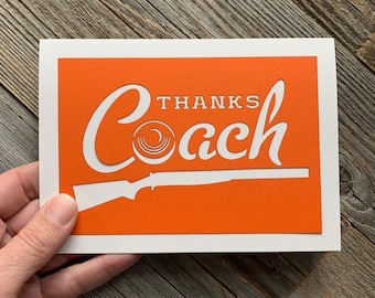 Trap Shooting Coach Thank You Cards, Trap Shooting, Shooting Coach, Skeet Shooting Coach, Skeet Shooting, Thanks Coach