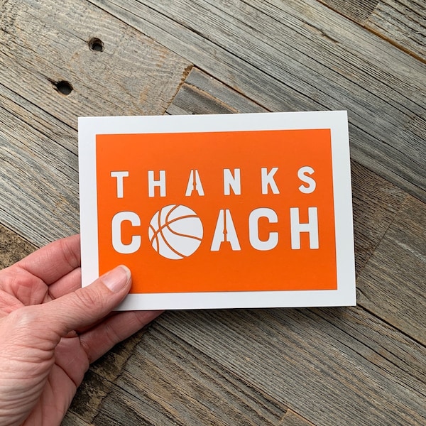 Basketball Coach Card, Thank You Coach Card, Thanks Coach Card, Basketball Coach Thank You Card, Thank You Coach Card, Thank You Card