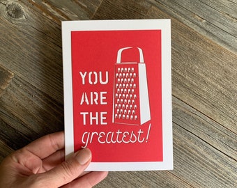 You Are the Greatest, You Are the Gratest, You're the Best, Encouragement Card, Card for Friend, You Are the Best Card, You're the Greatest