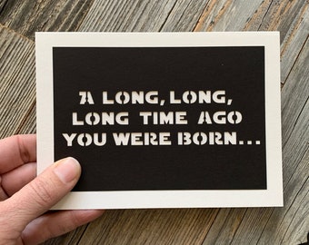 Space Wars Birthday Card, Wishing You The Best Birthday, 40th Birthday Card for Guy, Funny 40th Birthday Card, Space Wars Birthday Card