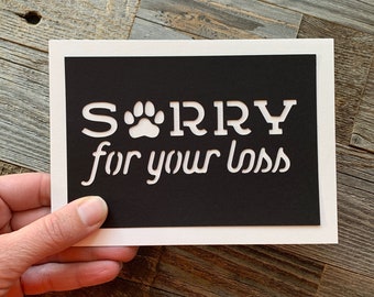 Death of Pet Card, Pet Death Sympathy Card, Condolence Card, Pet Loss Card, Sorry For Your Loss Card