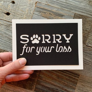 Death of Pet Card, Pet Death Sympathy Card, Condolence Card, Pet Loss Card, Sorry For Your Loss Card