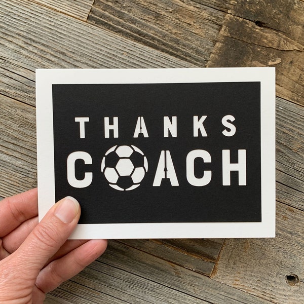 Soccer Coach Card, Thank You Coach Card, Thanks Coach Card, Soccer Coach Thank You Card, Thank You Coach Card, Thank You Card