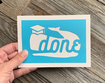 Whale Done Graduation Card, Well Done Card, Well Done Grad Card, Graduation Card, Whale Card, School Graduation, Congratulations Grad Card