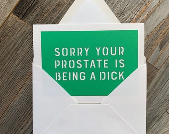 Funny Prostate Cancer Card, Prostate Cancer Card, Prostate