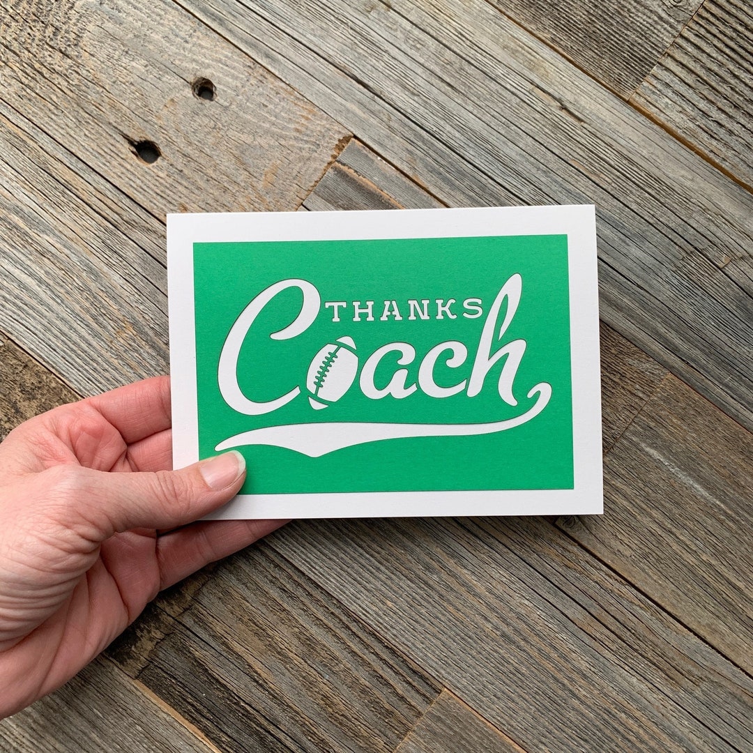 Thank You Coach Card, Thanks Coach Card, Football Coach Thanks Card, Football Coach Thank You