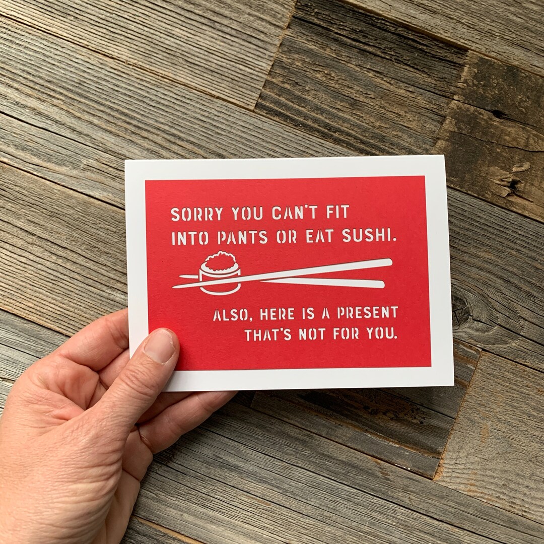 Tarjeta honesta de baby shower, lo siento, no puedes caber en