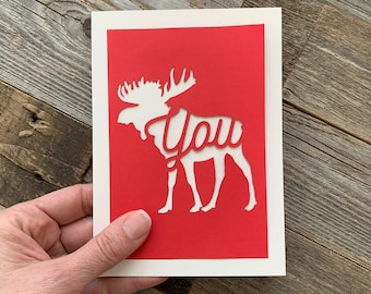 Moose You Card, Miss You Card, Moving Card, Funny Moving Card, Cute Pun Card, Long Distance Card, Missing You Card, Farewell Card