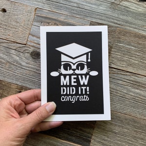 Mew Did it Graduation Card, You Did It Card, Congrats on your Graduation Card, Graduation Card, School Graduation, Congratulations Grad Card