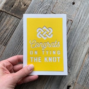 Congrats on Tying the Knot, Irish Love Knot, Wedding Shower Card, Wedding Gift Card, Tie The Knot Card, Wedding Card, Congratulations Card