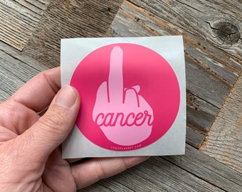 Fuck Breast Cancer Sticker, Breast Cancer Sticker, Fuck Cancer Gift, Breast Cancer Treatment Gift, Chemotherapy Gift, Cancer Sucks Sticker