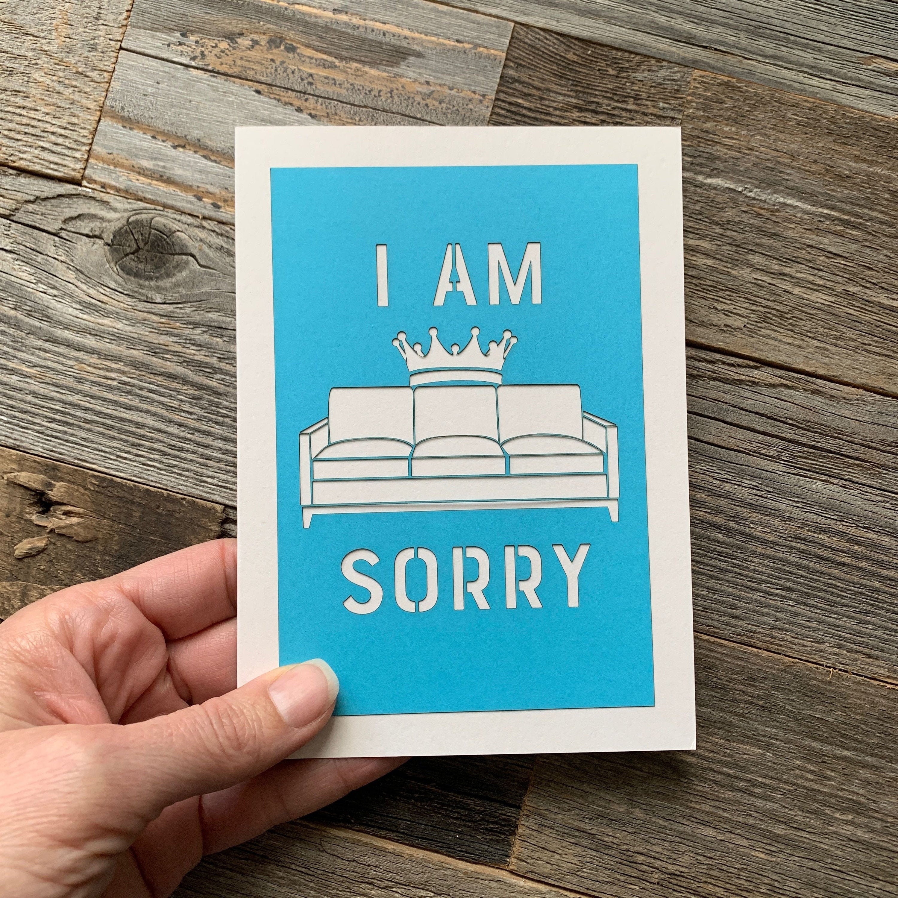 I Am Sofa King Sorry Sympathy Card I Am so Fucking Sorry image