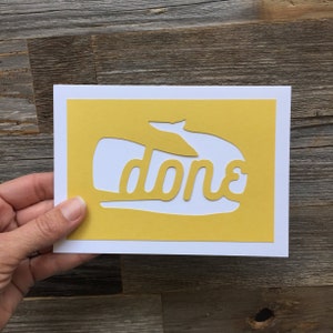 Whale Done Card, Well Done Card, New Job Card, Graduation Card, Funny Pun Card, You Did It Card, Good Job Card, Congratulations Card