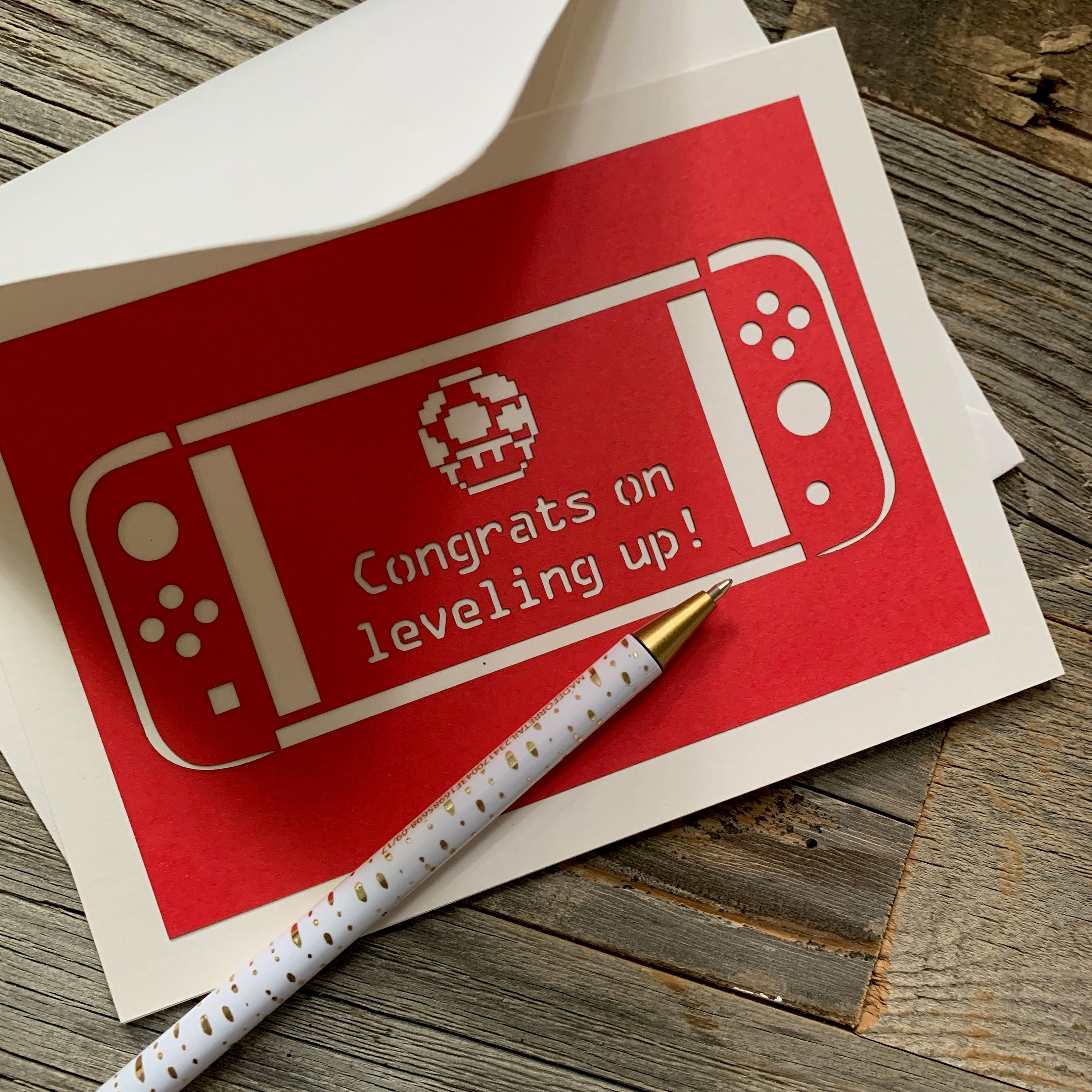 Video Game Birthday Card Nintendo Switch Card Gamer Birthday Etsy