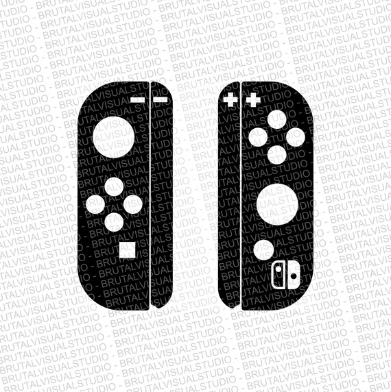 Nintendo Switch JoyCon skin cut template For cutting or Etsy