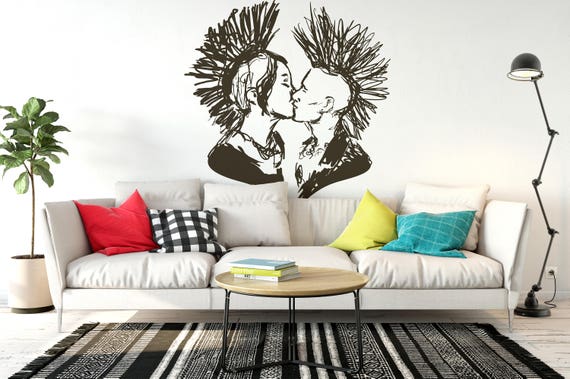 Hardcore Love Wall Decals Stickers For Urban Souls Punk Punkrock Emo Goth Grunge Rock Bands Emogirl Metal Poppunk Wall Decal