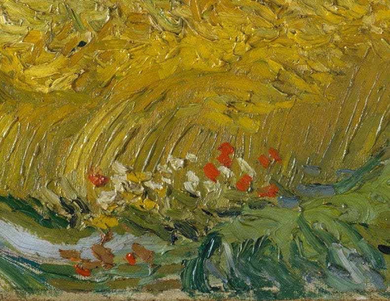 ART PRINT Yellow Wheat and Cypresses Vincent Van Gogh 24x19
