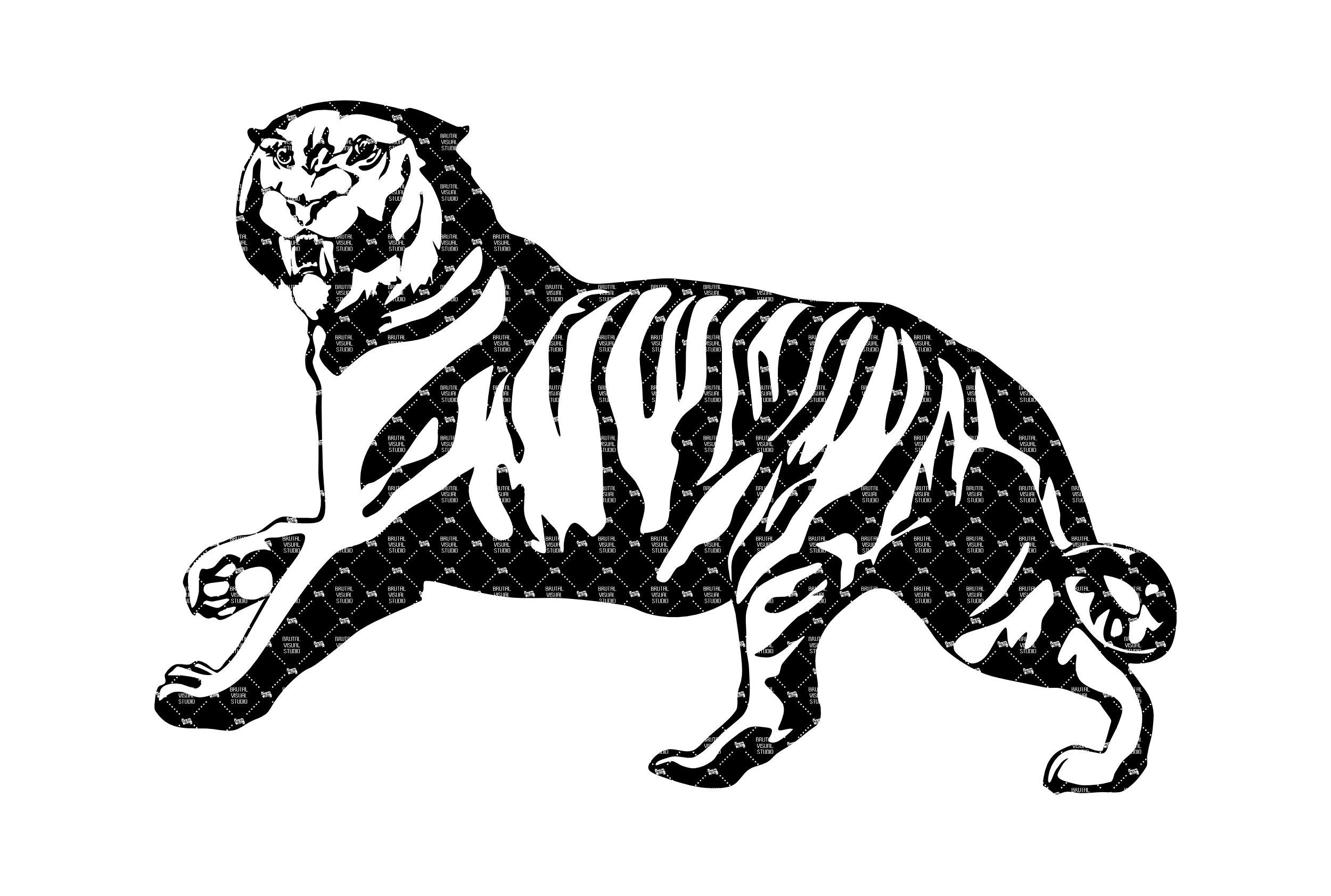 SVG Raging Bengal Tiger // Vector // Universally Compatible | Etsy