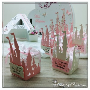 DRAGÉES FAIRY Cube PRINCESS Castle Baptism Wedding Personalized guest gift image 10