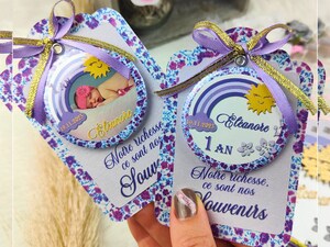 Lot De 30 Porte-clés Décapsuleurs Empreinte De Bébé - Cadeaux Fête Prénatale Ou Anniversaire, Avec Sacs Organza Et étiquettes