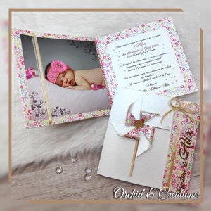 Invitación MIXED WINDMILL - Bautismo de nacimiento - Papelería personalizada original