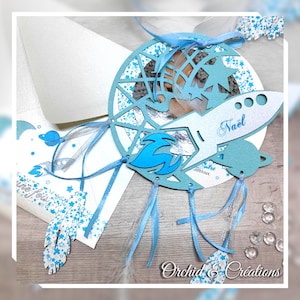 Anúncio DREAMY CATCHER BOY - Lua, Estrela, Foguete - Nascimento - Batismo - Criação original e personalizada