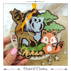 Faire-part GARCON ANIMAUX de la FORET - Carterie Créative personnalisée