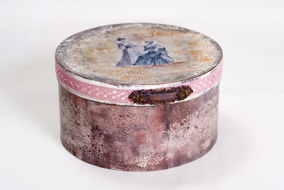 Hat Box Decorative Box Vintage Box Memories Box Bedroom Etsy