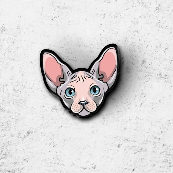 Broche Chat Sphynx Broche De Visage De Chat Cadeau Animal Etsy