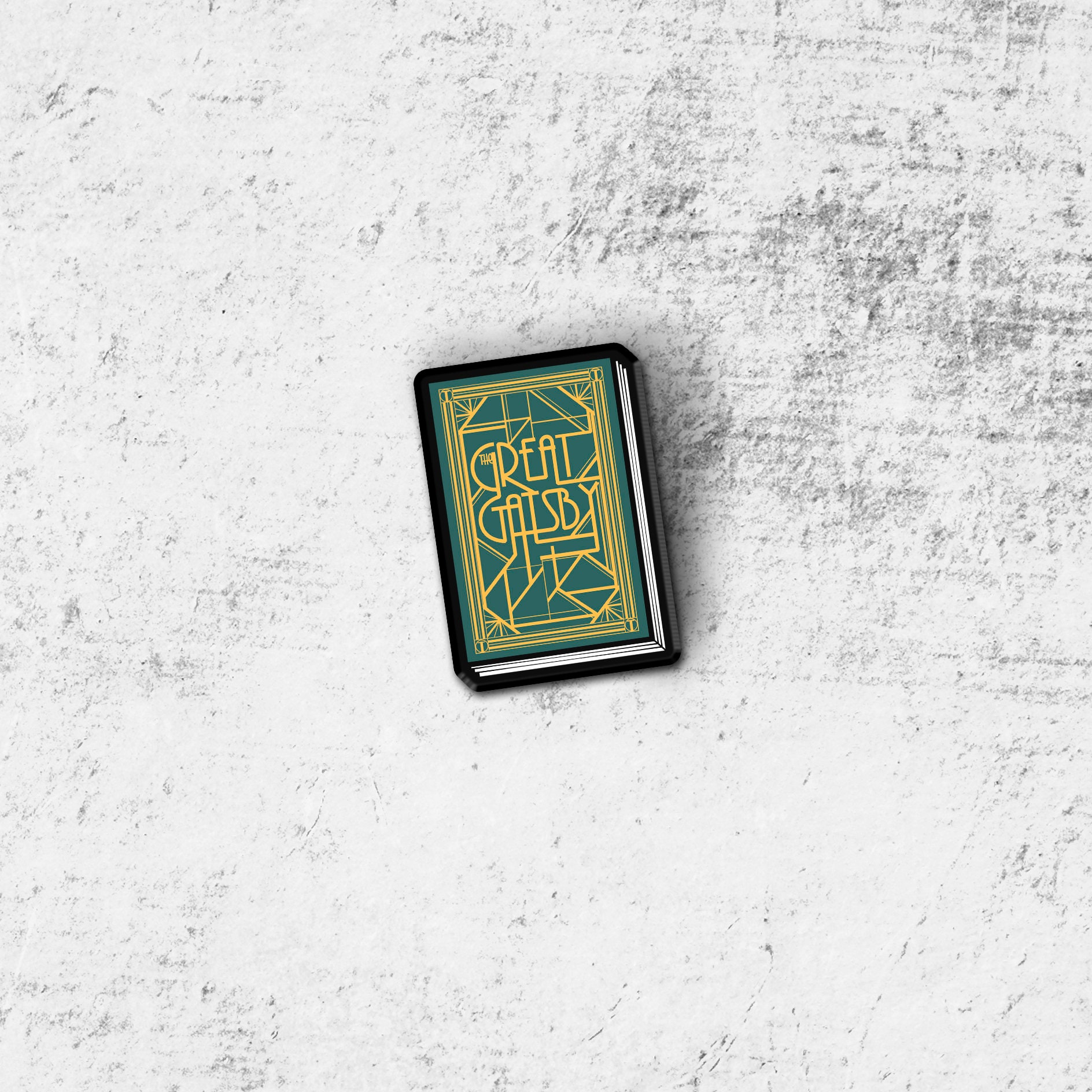 The Great Gatsby Book Cover Pin F Scott Fitzgerald Book Etsy