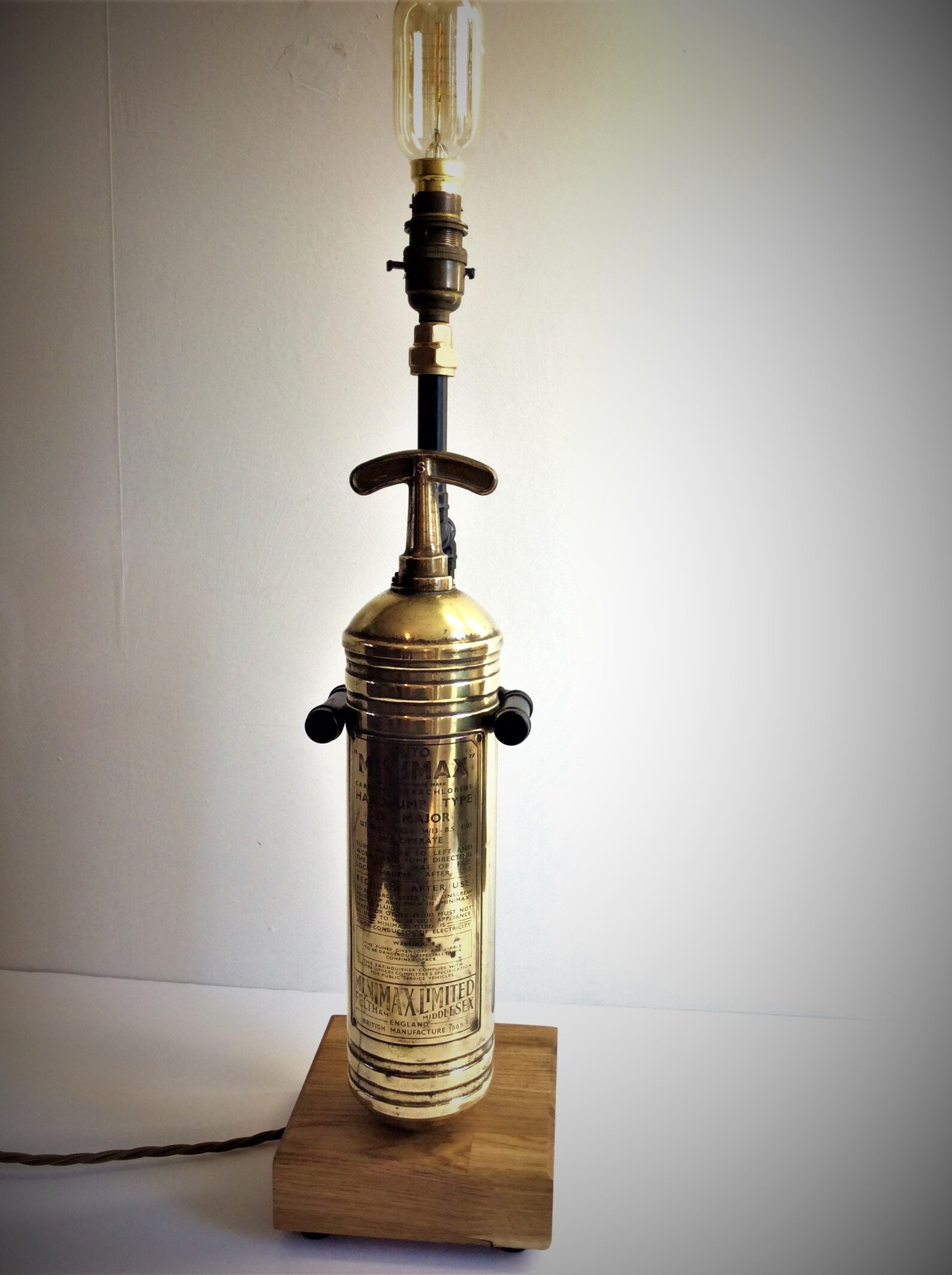 Vintage fire extinguisher lamp Etsy