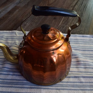 Douro B& M tea kettle / pot, copper, goose neck, Taiwan, vintage teapot, vintage kitchen decor