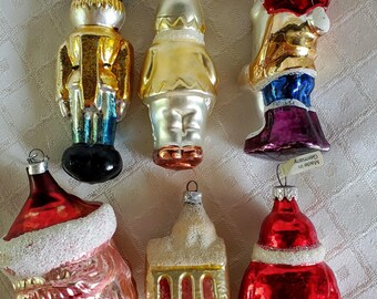 Vintage German Blown Glass Christmas Ornament: Inge-glas Girl