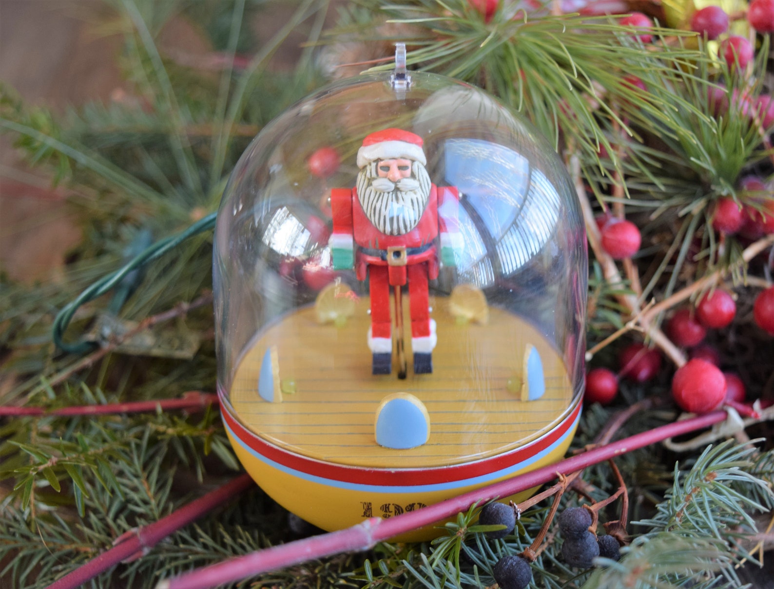 Hallmark Santa Motion / Light Ornament County Showdown 1994 Etsy