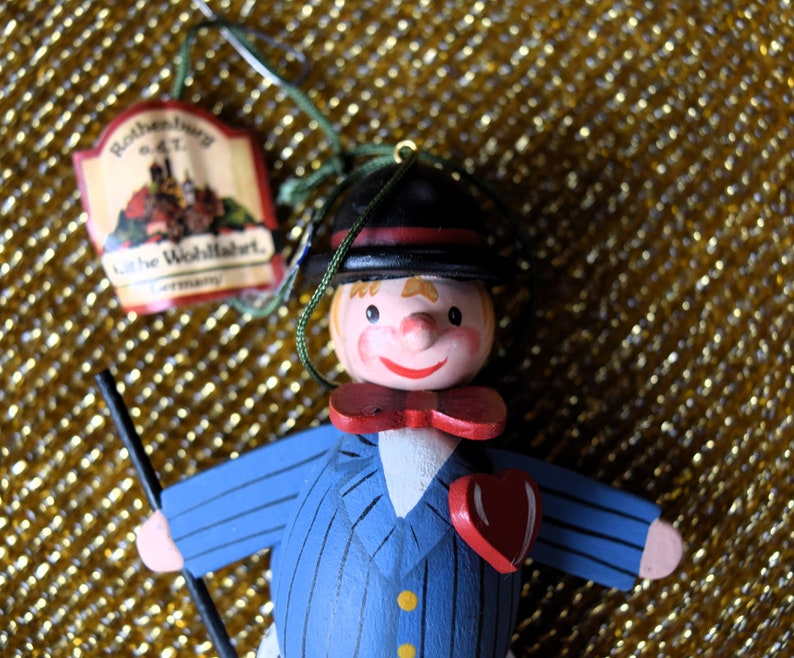 Vintage Kathe Wohlfahrt Pull String Christmas German Ornament Etsy