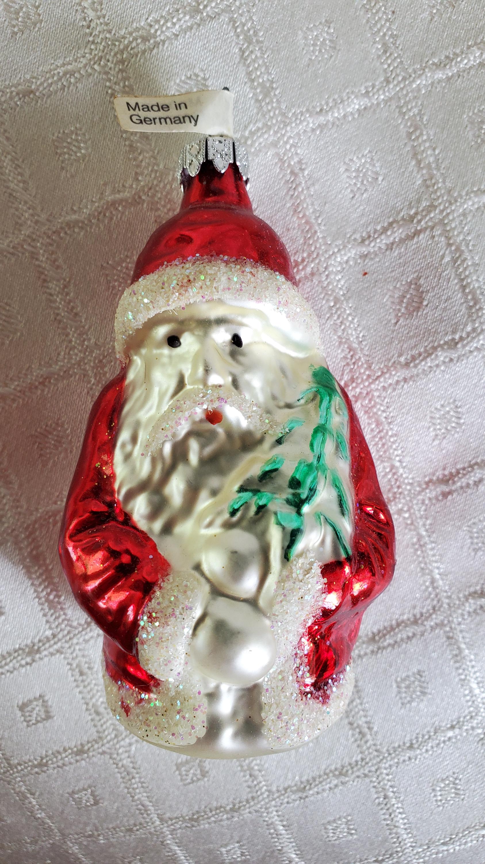Vintage German Blown Glass Christmas Ornament: Inge-glas Girl