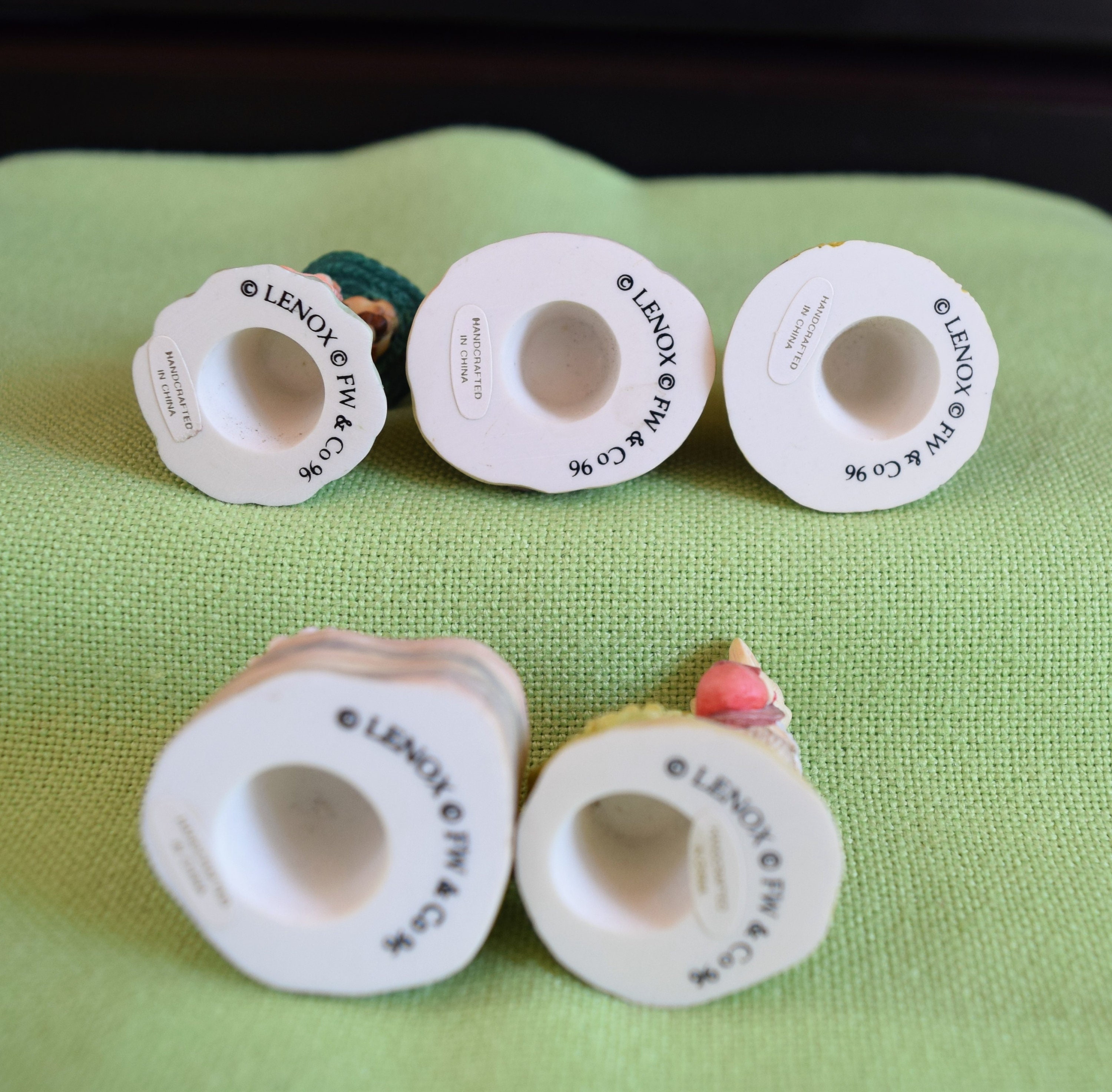 Lenox 1996 Beatrix Potter Thimble Figurines, Miniatures, Sold